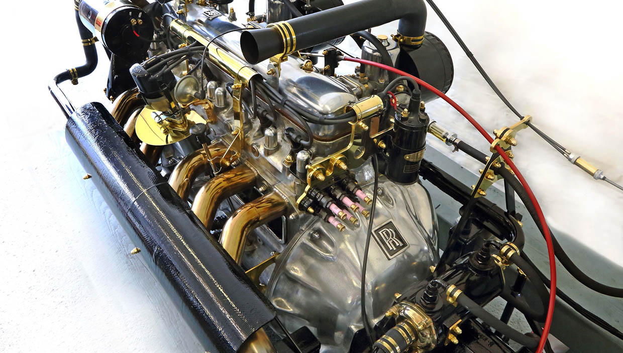 Concours condition aluminium late 1960’s Rolls Royce 6 cylinder engine producing 175BHP