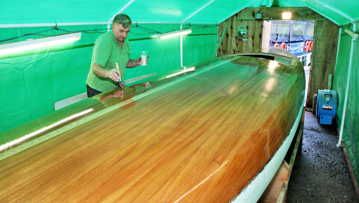 Vintage Racing Boat 'Fixitor' during Restoration