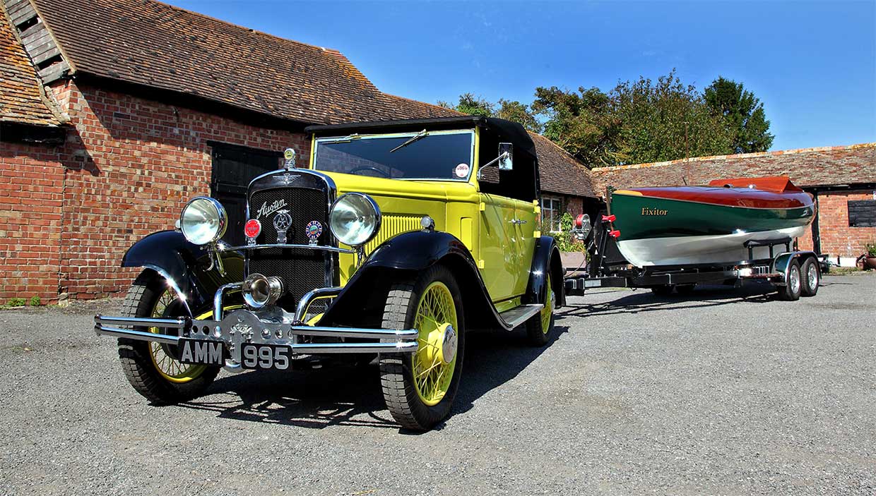 Austin 12 Towing 1908 Olympic Powerboat